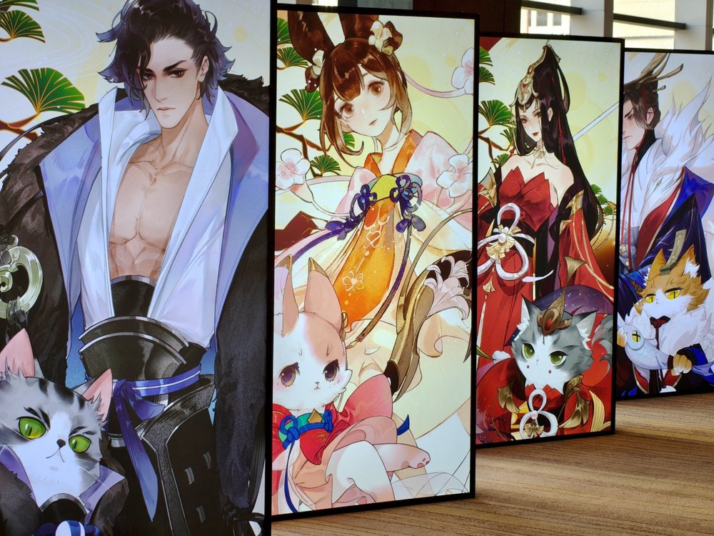 Dàn danh sĩ trong game Vong Xuyên Phong Hoa Lục được tái hiện sống động trên màn hình LED.
Dàn danh sĩ trong game Vong Xuyên Phong Hoa Lục được tái hiện sống động trên màn hình LED.